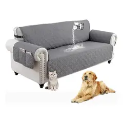 EVERSO - Fundas,cubre Sofa Sillon 3 Plazas Para Mascotas Reversible Gris