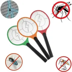 OEM - Raqueta Eléctrica Mata Zancudos y Moscas e Insectos - Color y Modelo Aleatorio