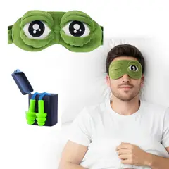 GENERICO - Lente Antifaz Dormir 3d Ojos Ajustable Aisla Luz Noche Sueño + Tapones Dormir