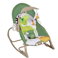 GENERICO - SILLA MECEDORA MUSICAL VIBRADORA CON LUCES DINO VERDE