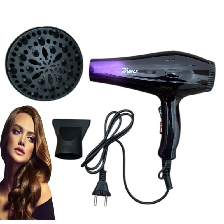 Secador de Cabello Profesional 5000W Potente con Difusor y Boquilla
