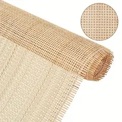 GENERICO - Esterilla - Ratán Rollo Natural Tejido de Rejilla Cuadrada para Muebles 55 cm ancho x 2m