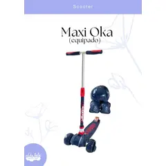 OKA - SCOOTER MAXI ROJO Y AZUL CON BLUETHOOH