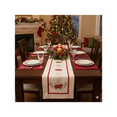 SALA FABULOSA - Camino de mesa navideño de Lino