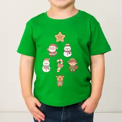 GENERICO - POLO CUELLO REDONDO ALGODÓN NIÑOS UNISEX - ARBOL NAVIDAD