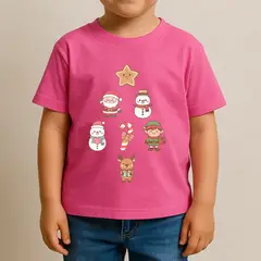 GENERICO - POLO CUELLO REDONDO ALGODÓN NIÑOS UNISEX - ARBOL NAVIDAD