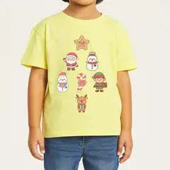 GENERICO - POLO CUELLO REDONDO ALGODÓN NIÑOS UNISEX - ARBOL NAVIDAD