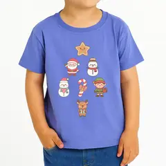 GENERICO - POLO CUELLO REDONDO ALGODÓN NIÑOS UNISEX - ARBOL NAVIDAD