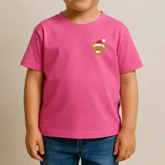 GENERICO - POLO CUELLO REDONDO ALGODÓN NIÑOS UNISEX - OSO NAVIDAD