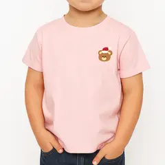 GENERICO - POLO CUELLO REDONDO ALGODÓN NIÑOS UNISEX - OSO NAVIDAD