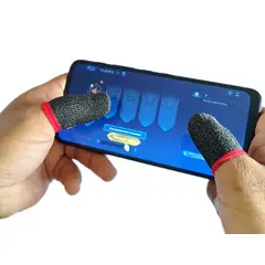 POWERMANO - Fundas Mangas Dedales Guante Grip Dedos Gamer Antisudor 24pcs + Estuche metalico de regalo