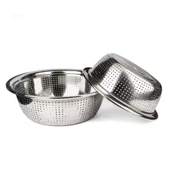 PENTHA - Cesto Colador de Cocina de Acero Inoxidable de 26cm de 2 Pzs