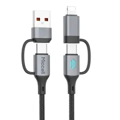 MICCELL - Cable USB C PD 240W Carga Rápida 4 en 1 Type C Data Cable
