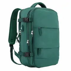 GENERICO - Mochila Viajera Basica Verde Esmeralda