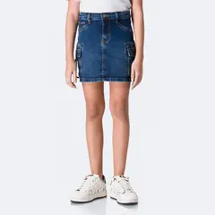 PIONIER - Falda Mini Short Denim Stretch Niña Glendahh
