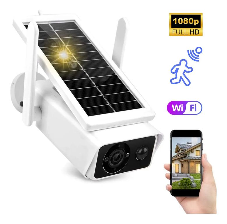 CÁMARA WI-FI HD VIGILANCIA VISIÓN NOCTURNA SOLAR IP66