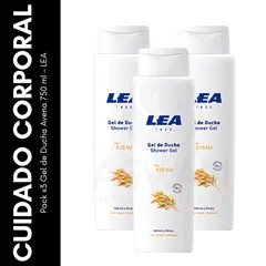 GENERICO - Pack x3 Gel de Ducha Avena 750 ml - LEA