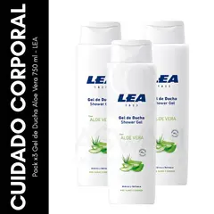 GENERICO - Pack x3 Gel de Ducha Aloe Vera 750 ml - LEA