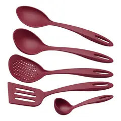TRAMONTINA - JUEGO DE 5 UTENSILIOS ABILITY ROJO NYLON