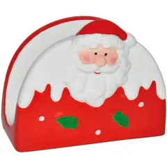 Ichimatsu - Servilletero Navideño de Loza diseño Santa-Ichimatsu