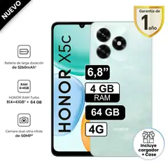 HONOR - Celular X5C 6.8 pulg 4GB RAM 64GB 50MP Verde