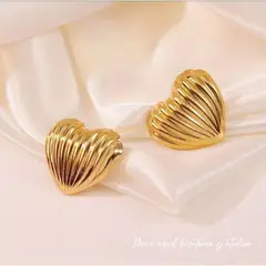 GENERICO - Arete chunky corazon - Joyas de Mora azul