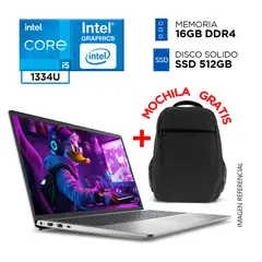 DELL - Laptop Intel Core i5 1334U RAM 16GB SSD 512GB 13va Gen 15.6 FULL HD IPS + MOCHILA