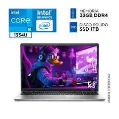 DELL - Laptop Intel Core i5 1334U RAM 32GB SSD 1TB 13va Gen 15.6 FULL HD IPS