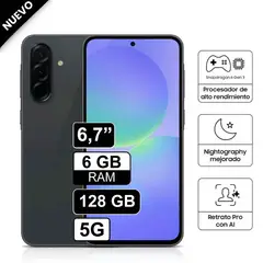 SAMSUNG - Celular Libre Galaxy A26 5G 67 Pulg 128GB 6GB RAM Black