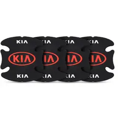 GENERICO - Protector Manija De Puerta Para Automóvil Negro Con Logo Kia 4pcs