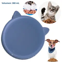 GENERICO - PLATO PARA MASCOTA OREJITAS ACERO x 300 ML