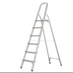 GENERICO - Escalera Plegable Aluminio 6 Peldaños Multifuncional Antideslizante