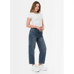 GOCCOS - Pantalón Baggy Denim Stretch Mujer Cesiel