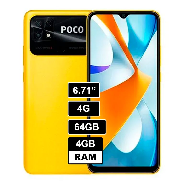 Celular Poco C40 4GB 64GB Amarillo