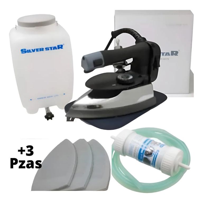 Plancha Industrial Pesada Es-300L - Super Kit con 3 Zapatas mas 1 Filtro de agua