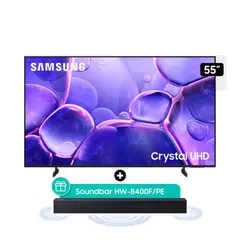 SAMSUNG - Televisor 55 Crystal UHD 4K Smart TV UN55U8000FGXPE + Soundbar HW-B400F