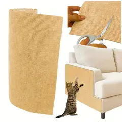 GENERICO - RASCADOR PROTECTOR ADHESIVO DE MUEBLES PARA GATOS - BEIGE
