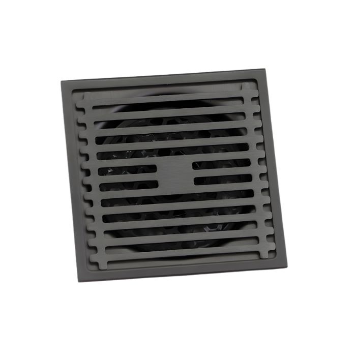 SUMIDERO DE ACERO CUADRADO 10X10 CM NEGRO