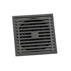 GENERICO - SUMIDERO DE ACERO CUADRADO 10X10 CM NEGRO