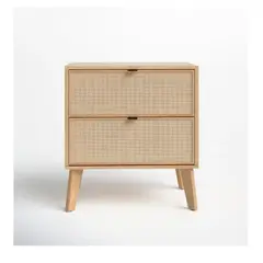 TU MESITA - Velador Mesa de Noche Timber 2 cajones color Haya