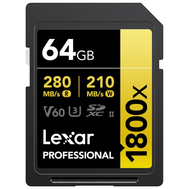Memoria SDXC U3 V60 Professional 64GB - W210MBs -R280MBs 1800x