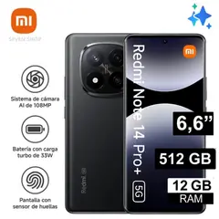 XIAOMI - REDMI NOTE 14 PRO PLUS 5G 512GB 12GB RAM - NEGRO