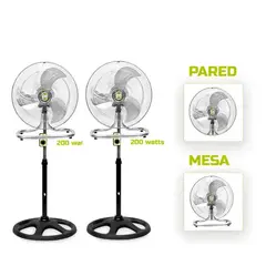BOSKKO - 2 VENTILADORES BOSSKO 3 EN 1 DE 18 BK-8218 VI