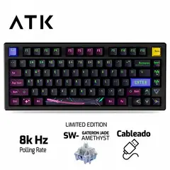 GENERICO - Teclado ATK RS7 Magnético 75% Gateron Jade Amethyst RGB 8000Hz Anodized Black