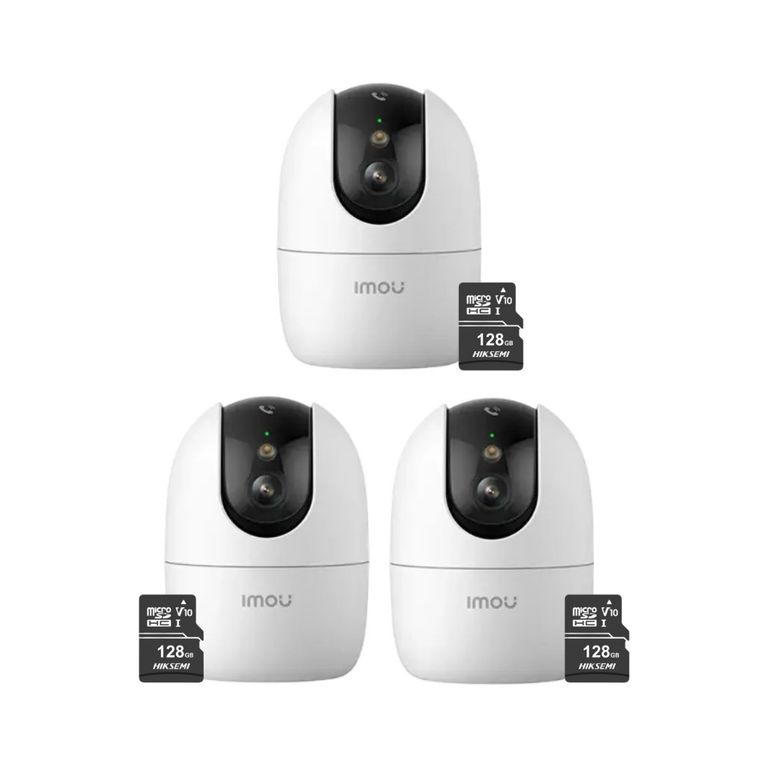 Kit 3 Cámara seguridad WiFi Ranger 2 Pro 3K 5MP + Micro SD 128GB S2EN-5R1S para interiores -