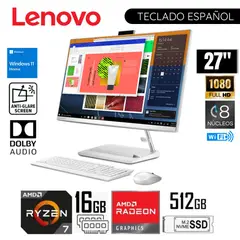 LENOVO - All In One IdeaCentre 27ALC6 27 PulgFHD Ryzen7-7730U 16GB RAM 512GB SSD