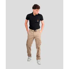 CH CASTRO SPORT - 7017 PANTALON DRILL CARGO REDWOOD 100% ALGODÓN RÍGIDO HOMBRE