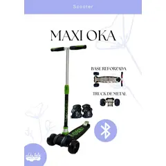 OKA - SCOOTER MAXI VERDE Y NEGRO CON BLUETHOOH