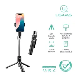 USAMS - Palo SelfieStick con Tripode control remoto BT110cm