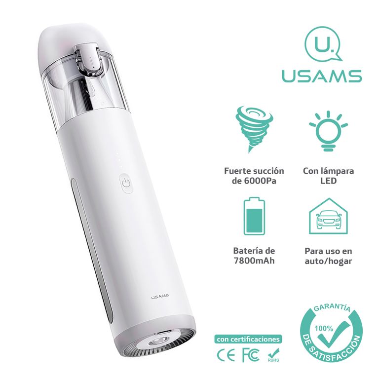 Aspiradora portátil inalámbrica 6000Pa linterna ZB234
